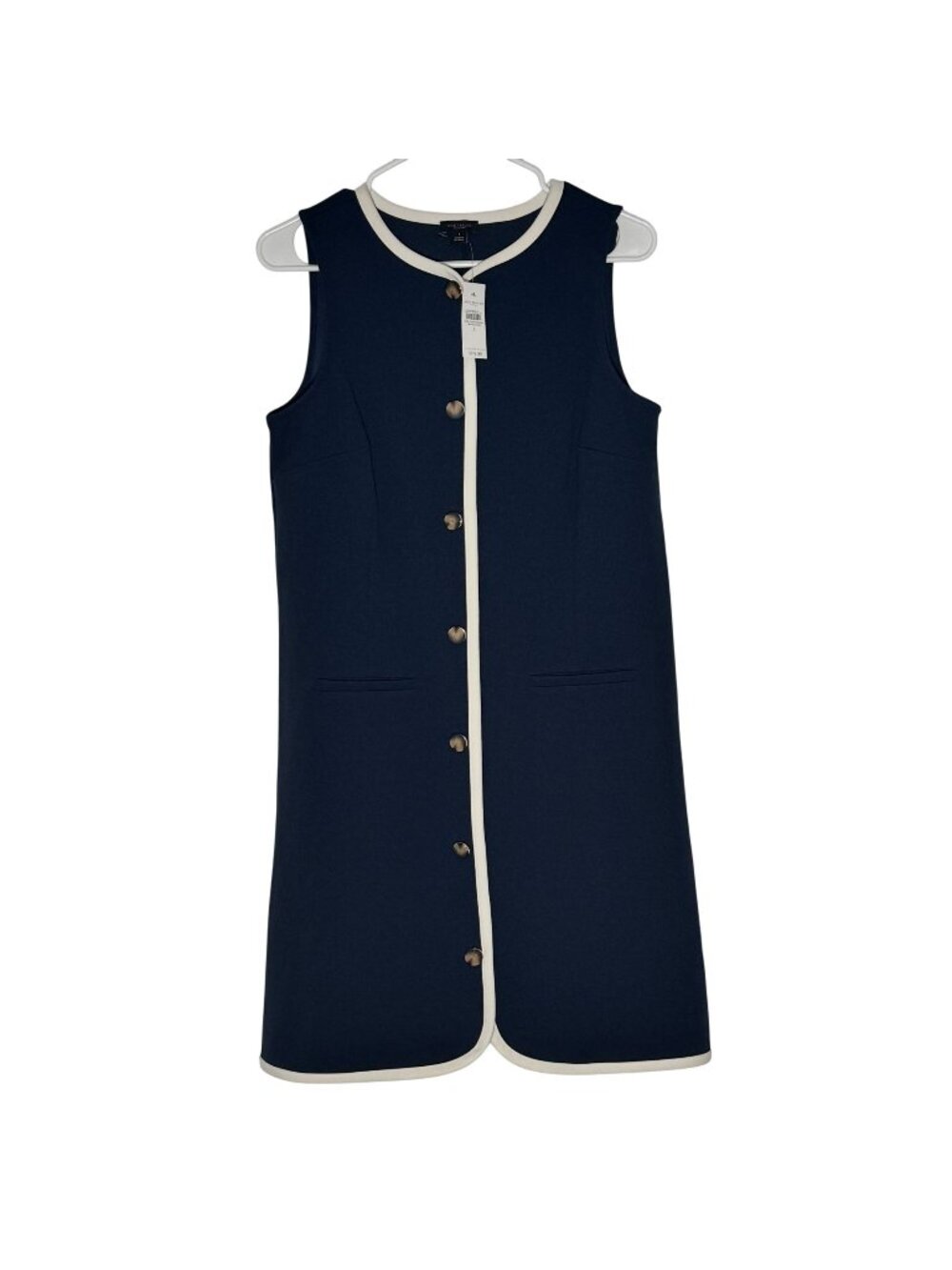 Ann Taylor Factory Sleeveless Shift Dress Women's Size Small Navy Blue NWT!